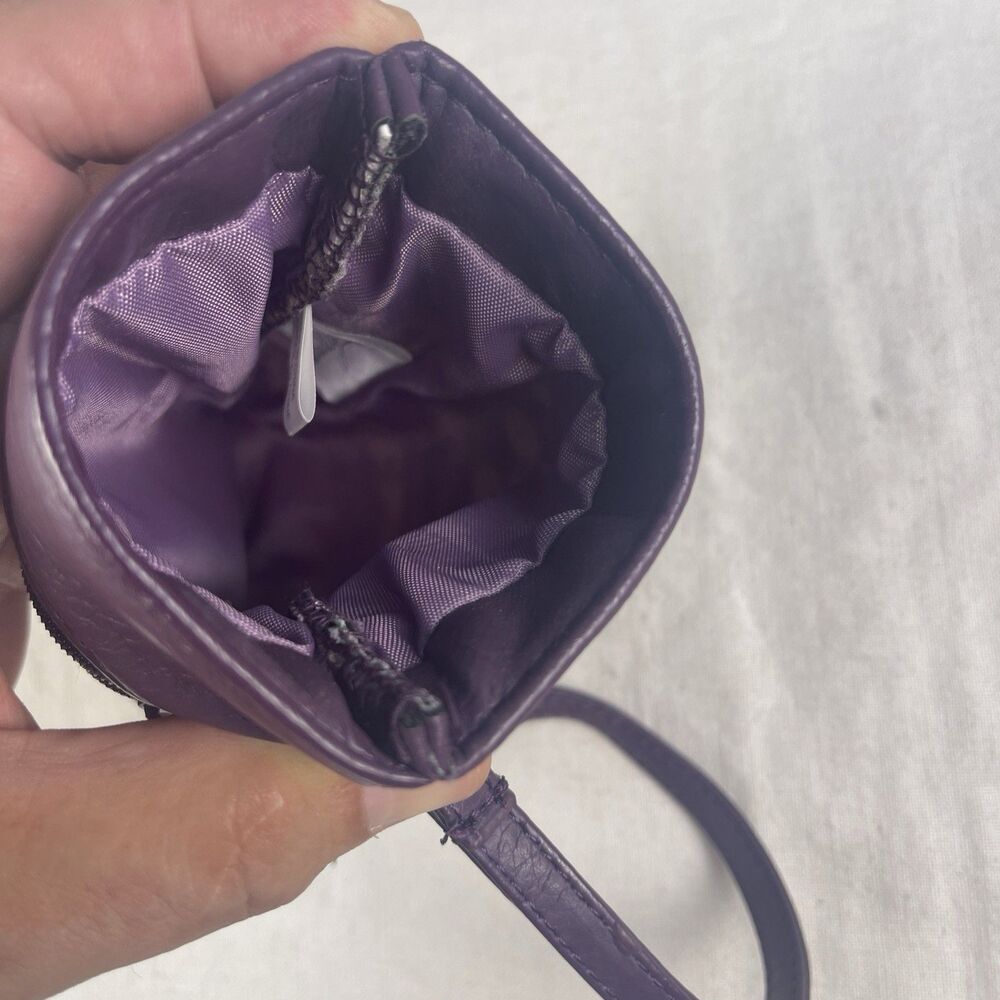 Thirty One Pinch Top Eyeglass Case Wristlet In Purple Patchwork Paisley - Picture 5 of 7